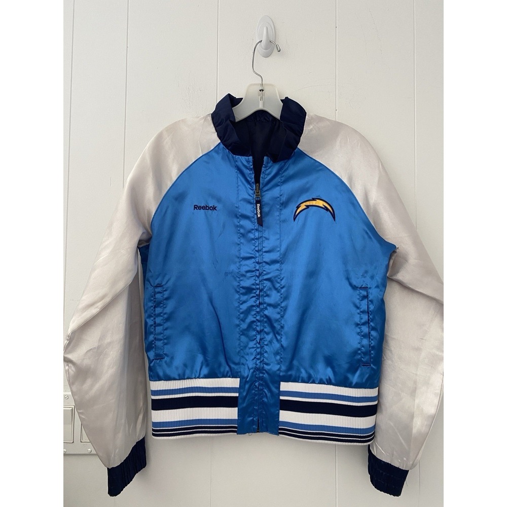 VTG San Diego Chargers Reebok Satin Bomber Jacket Women's Sz M/L Rare